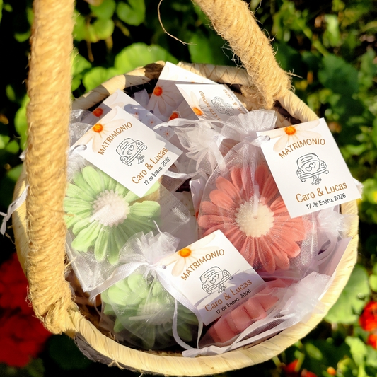 Flor aromática de soja | bolsa organza + etiqueta