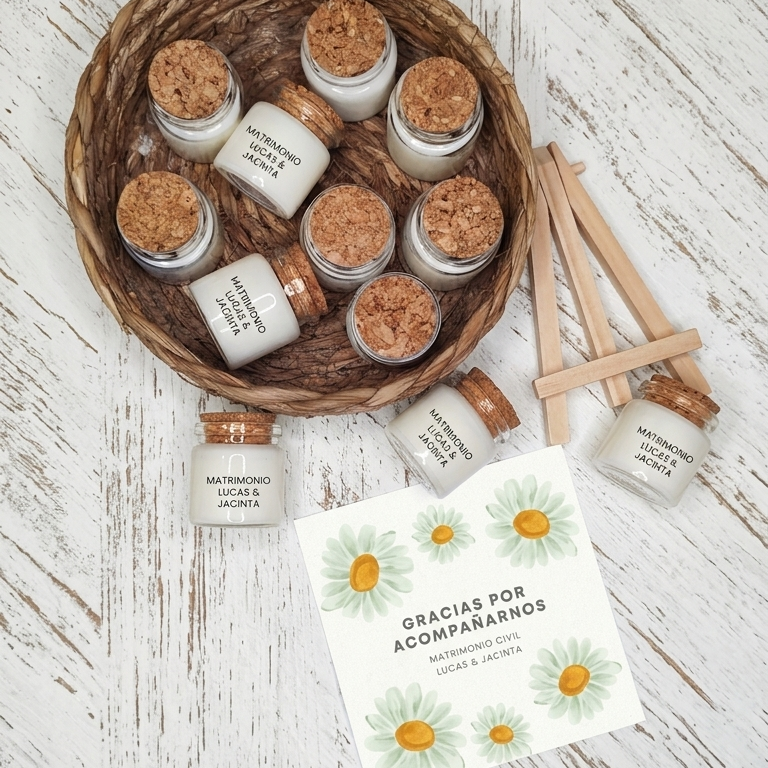 Pack 12 velas + cesta + atril