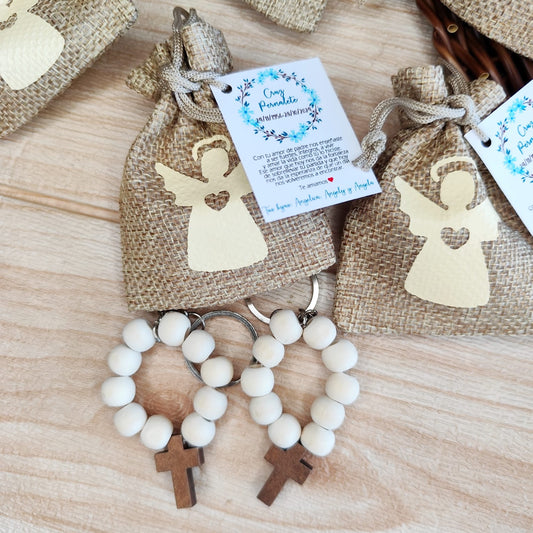 Denario + bolsa estampada + etiqueta