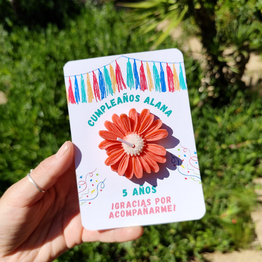 Vela de soja Flor + tarjeta