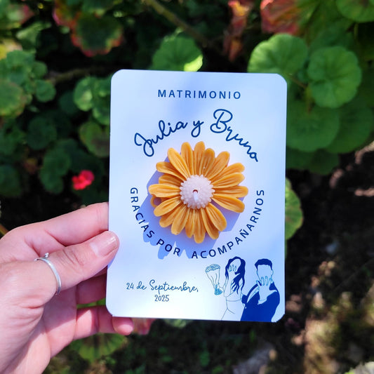 Flor aromática de soja | tarjetón