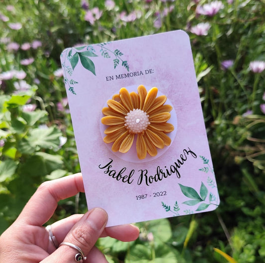 Flor | vela de soja + tarjeta