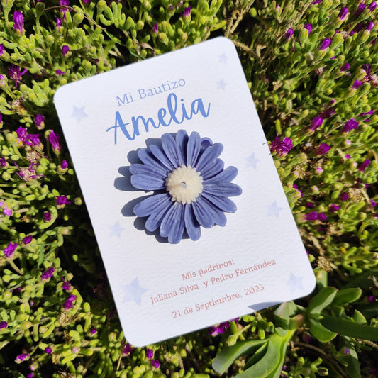 Flor | vela de soja + tarjeta