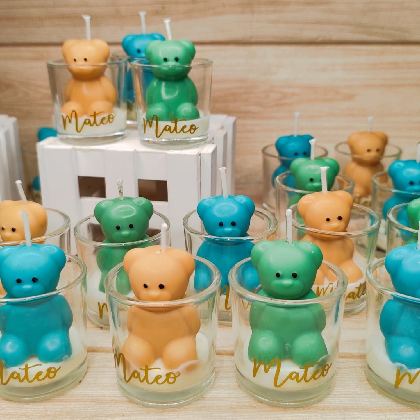 Osito en frasco de vidrio | vela de soja