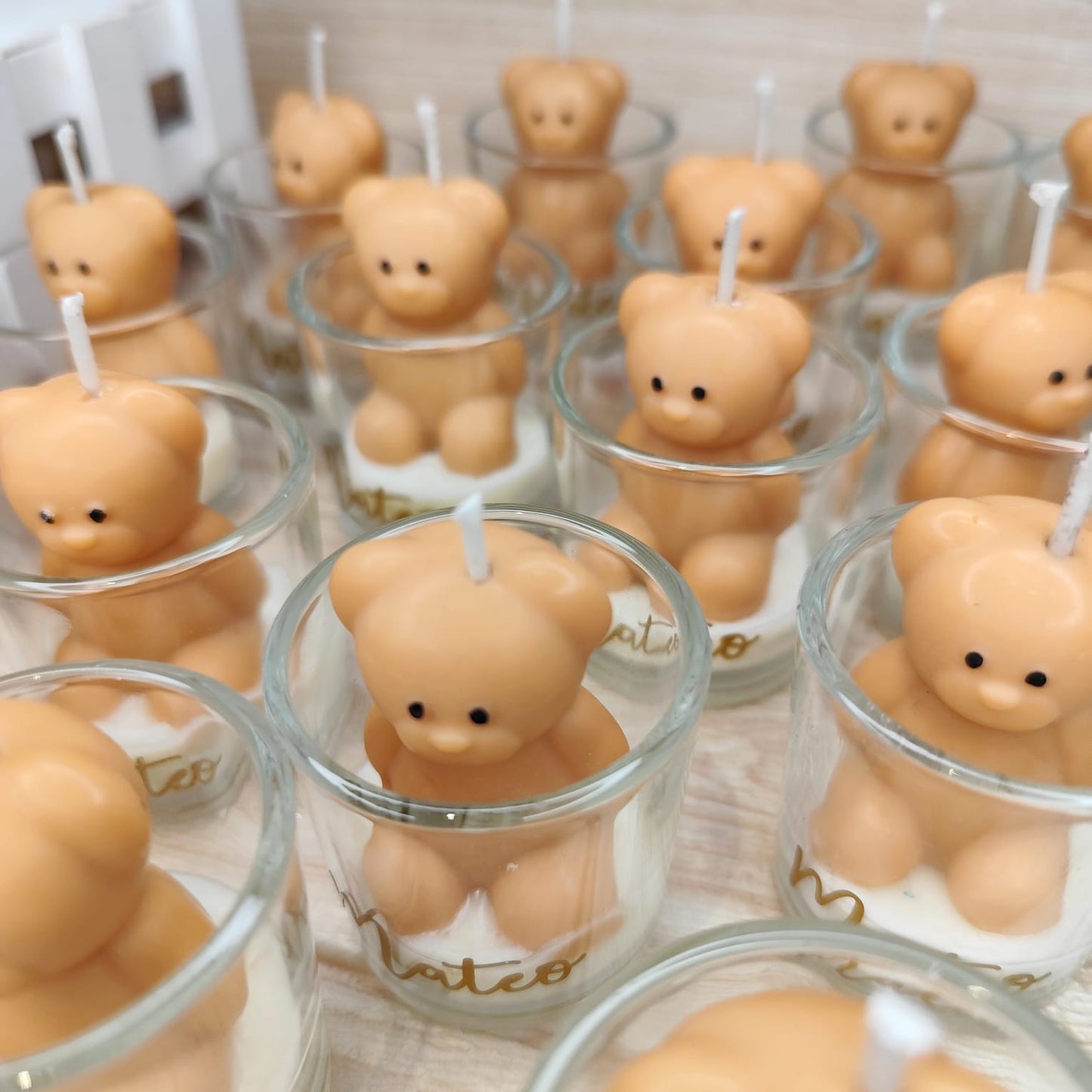 Osito en frasco de vidrio | vela de soja