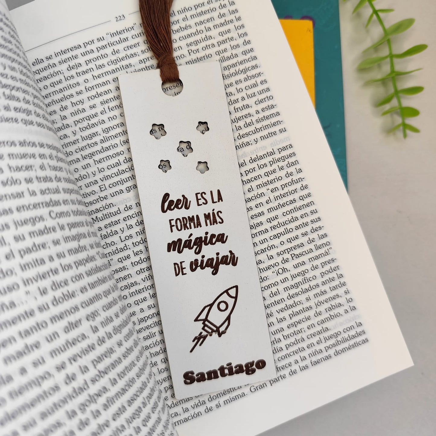 Marcapáginas madera