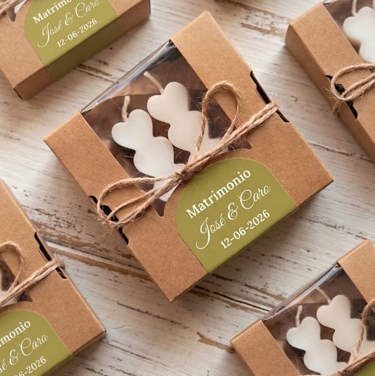 2 velas soja aromática + caja