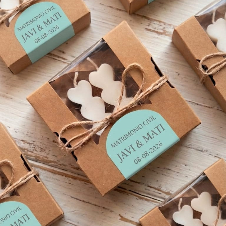 2 velas soja aromática + caja