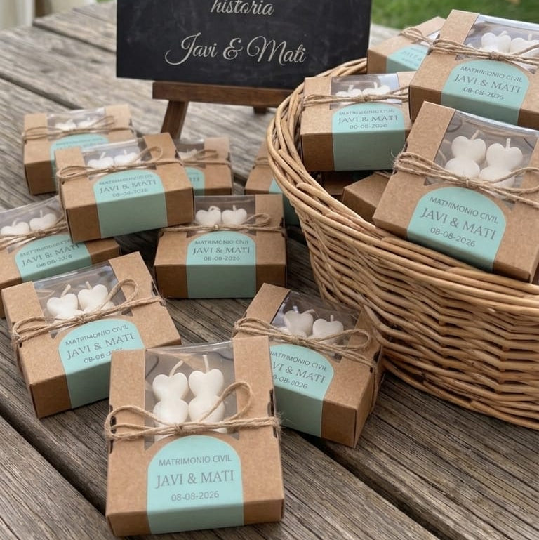 2 velas soja aromática + caja