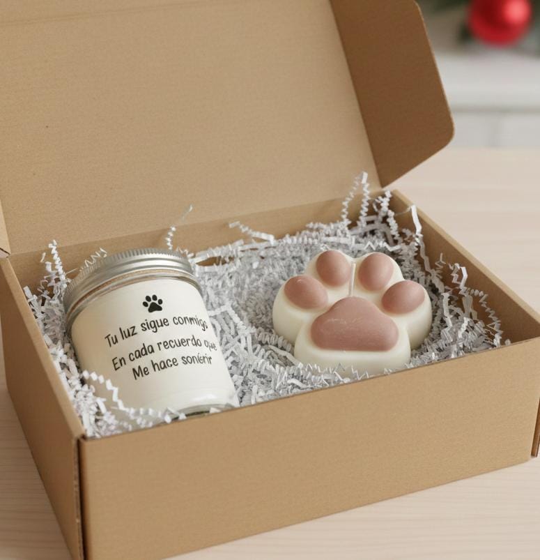 Vela con mensaje + huella | Soja