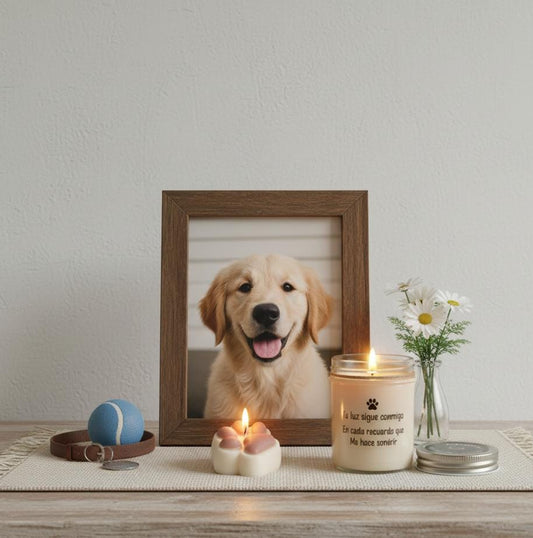 Vela con mensaje + huella | Soja