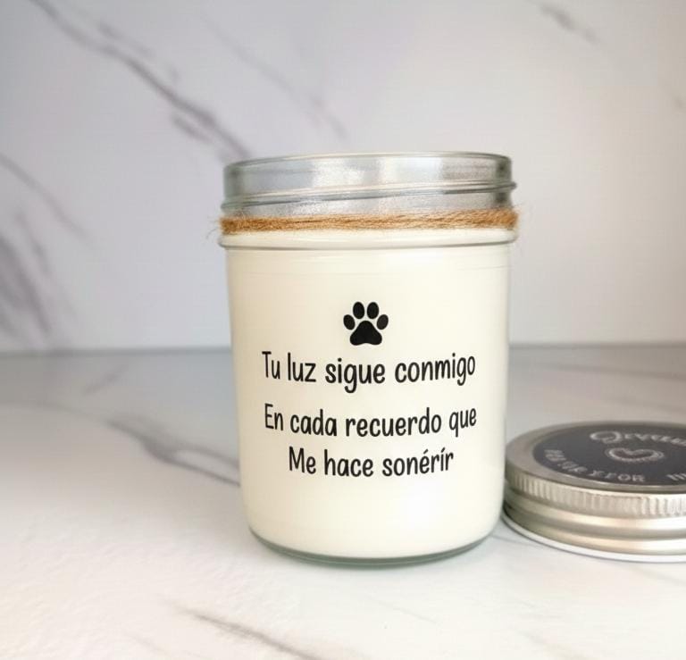 Vela con mensaje + huella | Soja